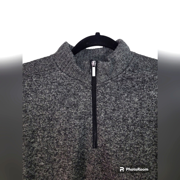 TELLURIDE CLOTHING CO Men's Gray 1/4 Zip High Neck Top/Sweater - Picture 4 of 7